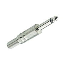 Metal Çivi Jak Mono Jack 6.3Mm Lehim Tipi Gitar Jack 1 Adet