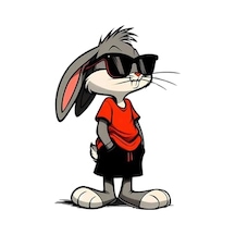 Bugs Bunny Sticker 14 X 9,5 Cm Araba Laptop Oto Motor Çok Renkli, Qa789569010 Abanoz