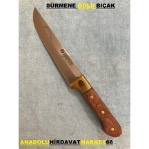 Sürmene Bıçak Dövme Çelik Kasap Bıçagı Kurban Bıçak Gold