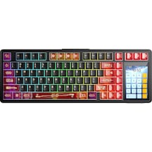 Aula L99 4" Akıllı Dokunmatik Ekranlı 3 Modlu RGB Hot Swap Caramel Latte Switch Mekanik Kablosuz Oyuncu Klavyesi Kırmızı