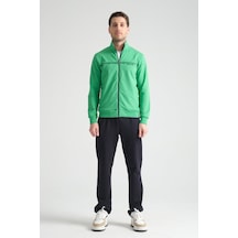 Shooter Sportswear Shooter Erkek Premium Kalıp Dik Yaka Rahat Form Klasik Paça Eşofman Takım Yeşil
