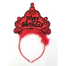 Happy Birthday Yazılı Neon Renk Taç 12 Adet 5673 "