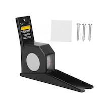 Siyah Ölçüm Cetveli 2 Metre Yükseklik Boy Ölçer Geri Çekilebilir Şerit Metre Cetvel Metal Ölçme Aracı Şerit Metre