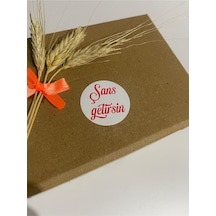 Şans Getirsin Kırmızı Kalın El Yazılı Yuvarlak Yapışkanlı Etiket 5x5 Cm 100 Adet