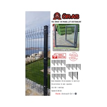 Ör-as Tel Örgü Ve Panel Çit Sistemleri Panel Çit Takım 150 Cm Yükseklik 45 Mt Uzunluk 150 X 100 Kapı-renk-antrasit Gri