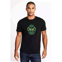 Turtles Baskılı Siyah Erkek Tshirt