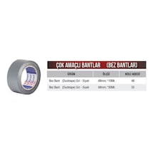 Mercure Çok Amaçlı Bez Band 48Mmx10 Mt.-Siyah