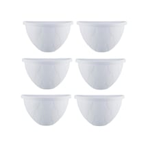 Omnipazar So-dd03 Dekoratif Damla Duvar Saksı 3.4 Lt Beyaz 6 Adet