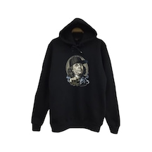 Çocuk Siyah Benjamin Franklin Baskılı Sweatshirt Siyah