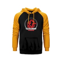 Crysis Wars Logo Sarı Renk Reglan Kol Kapşonlu Sweatshirt Sarı