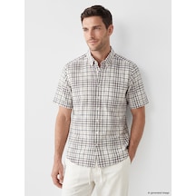 Lcwaıkıkı Classic Lacivert Regular Fit Ekose Poplin Erkek Gömlek