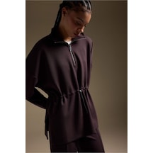 Defacto Long Fıt Dik Yaka Modal Sporcu Sweatshirt F9065ax26spbn192 Kahve-bn192