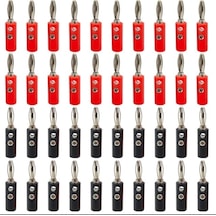 20 Takım Kırmızı Siyah 4mm Banan Jak Fiş Cx-02