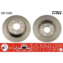 Mercedes R129 Sl300 320 190e 2.5 Evo 89- Fren Diski Arka 278mm Trw Tk Sağ+sol