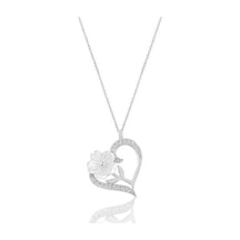 Brezza Lusso Jewelry 925 Ayar Kalpli Manolya Çiçeği Kadın Gümüş Kolye 45 CM