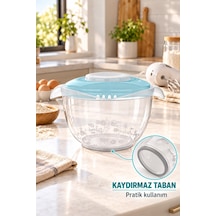 Mixit 3000 Ml Kapaklı Mikser Kabı & Sıçratmayı Önleyen Çırpma Ve Karıştırma Kabı Turkuaz - 927520424 Turkuaz