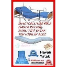 Medikaltec Hasta Karyolası Ev Tipi Ahşap İki Motorlu