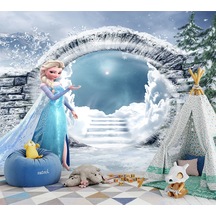 Elsa Karlar Ülkesi Duvar Kağıdı Frozen Çocuk Odaları Için (397454890)