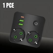 Siyah Ql-86u 5-eu Prizli Güç Şeridi Çoklu Seviyeli Adaptör, Masaüstü/duvar Adaptörü. Yatak Odası Güç Şeridi/mutfak Güç Şeridi/oturma Odası Güç Şeridi