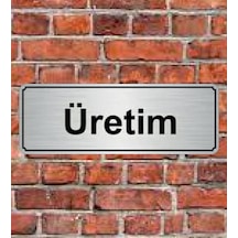 10X20 Cm Üretim Yazılı Metal Yönlendirme Levhası
