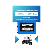 Zlin Luna Batarya Standart Kapasite Lifepo4 60v 18ah Elektrikli Motosiklet Bataryası