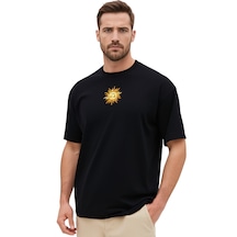 Güneş Oversize Unisex T-shirt Siyah