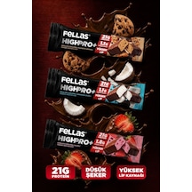 Fellas Çikolata Kaplı Highpro Protein Bar 50gr Deneme Paketi 3'lü