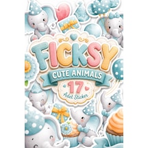 Sevimli Fil Doğum Günü Temalı Sticker Seti - 17 Adet Etiket Çıkartma Diğer