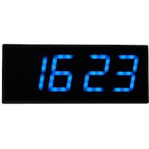 Dijital Led Duvar Ve Masa Saat Ve Derece - Turkuaz Kasa Ölçüsü: 12x30 Cm