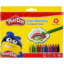 Play Doh Üçgen Mum Boya 12 Renk Cr008