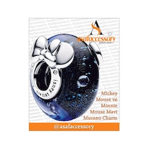 Mickey Mouse Murano Charm Asafaccessory Mavi