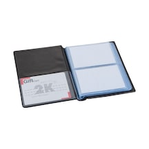 Biala 2 Sıralı 80 Kart Kapasiteli Kartvizitlik 11x13.5 Cm Siyah