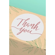 Thank You Renkli Yuvarlak Teşekkür Etiketi Sticker 3x3cm St2089 Çok Renkli