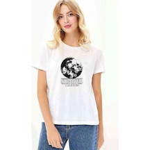 Stranger Things Bikes World Baskılı Beyaz Kadın Tshirt