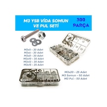 M3 Ysb Vida Somun ve Pul Seti - Hesaplı Paket 300 Parça