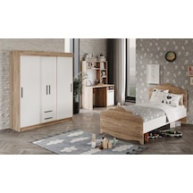 Afilli Ildır Cocuk Odası Takımı Tamamı Mdf Flora Ve Beyaz Flora Beyaz