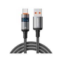 Essager Es-x61 2m Usb'den Type-c'ye Kablo 7a Dijital Ekranlı Telefon Hızlı Şarj Veri Kablosu