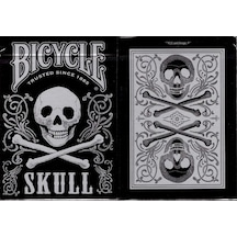 Bicycle Skull Metallic Silver Oyun Kağıdı Kartı Kartları Destesi Koleksiyonluk