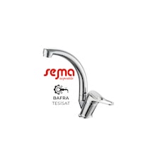 Sema 40'lık Kısa Kuğu Lavabo Bataryası Krom