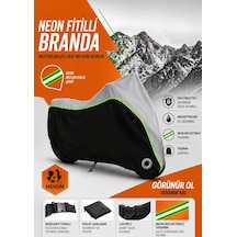Rks Srk550 Rs Branda Neon Fitili Motosiklet Brandası Gri-siyah-yeşil