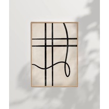 Çerçevesiz Poster Soyut Geometrik Hatlar Minimalist