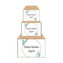Çeyiz Kolisi Etiketi-a4-21x29 Cm-kişiye Özel Yapışkanlı Etiket/çeyiz Kolisi Etiketi-5 Adet -set 110 Diğer