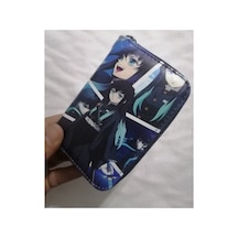 Owlbag Company Owl Bag Demon Slayer Muichiro Desenli Tasarım Suni Deri Cüzdan Çok Renkli
