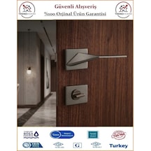Sofuoğlu Gama Premium Rozetli Kapı Kolu - Mat Antrasit - Wc Banyo