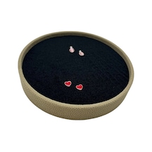 Silindir Model Süet Kumaş 20/20 Cm Batırmalı Siyah Küpe-piercing Tablası