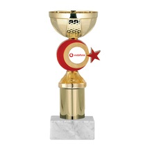 Odak Kupa - Economy Kupalar - Eco-047 B - 20 Cm Altın - Beyaz