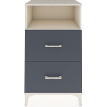 Hyperion Komodin Tek Raflı 2 Çekmeceli 60x44x106 Aytaşı-antrasit Aytaşı