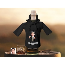 Bk Gift Kişiye Özel Karikatürlü Mini Siyah İçki Şişesi Tişörtü , Ev Bar Dekoru, Viski, Şarap, Votka, Rakı Şişesi Tişörtü, Ev Barı-12