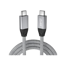 Usb3.2 Type-c Erkek-erkek Kablosu, Pd100w Hızlı Şarj, 4k Ses-video Aktarımı, Thunderbolt 3 Dış Disk Uyumlu, Gri, 1.5m