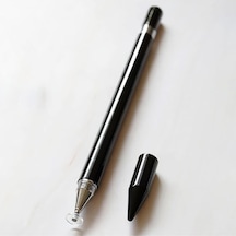 Android Uyumlu Pencil 2 İn1 Disk Uçlu Stylus Kalem Beyaz